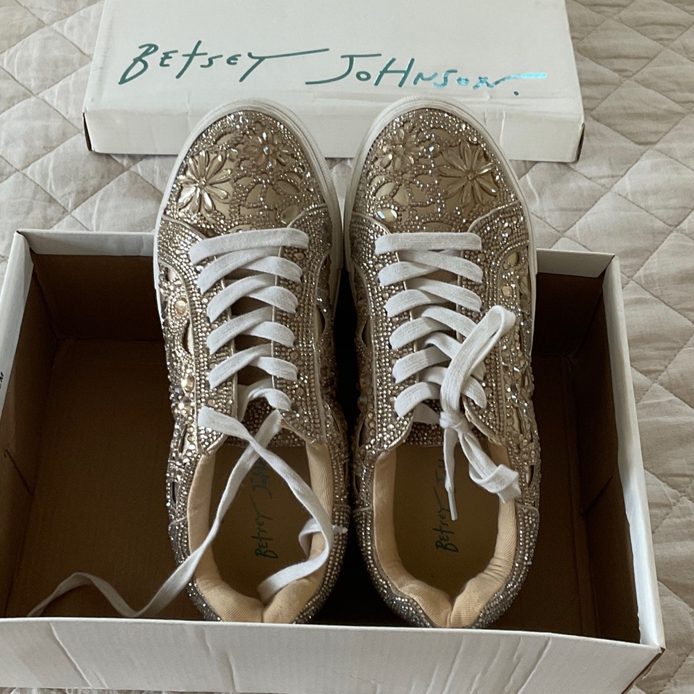 Betsey Johnson Sparkling Gold Women's Sneakers